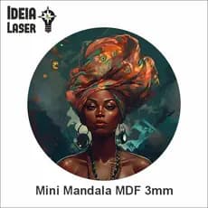 Mulheres Negras Mod4 - Mini Mandala MDF - Ideia Laser
