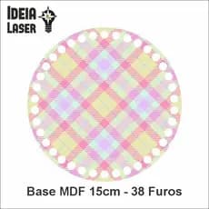 Textura Mod3 - Base MDF Fio de Malha Crochê - Ideia Laser