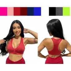 kit com 2 top nadador sem bojo academia e ginástica