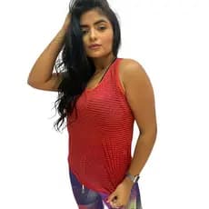 regata feminina camiseta transparente blusa moda fitness