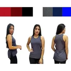 Regata feminina camiseta tapa bumbum academia
