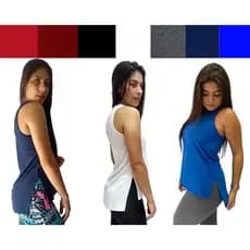 kit 3 camisetas para academia com tapa bumbum feminina