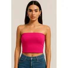 Top Tube Feminino Básico Tomara Que Caia Moda Verão Academia Casual