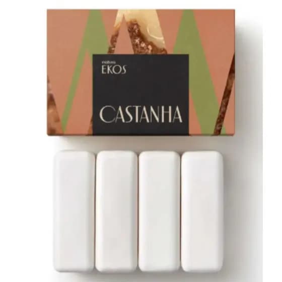 Sabonete em Barra Natura Ekos Castanha, 4 unidades de 110g cada