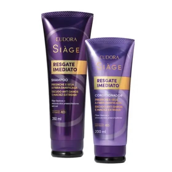 Combo Siàge Resgate Imediato: Shampoo 250ml + Condicionador 200ml