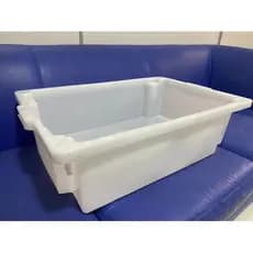 Bandeja Açougue Caixa Frigorífica Carnes Aves Branca 45 Litros Resistente Atóxica Peixes Carnes Aves