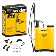 Bomba Costal Pulverizador Veneno Agrícola Manual 20 Litros Vonder Original Resistente Com Alça