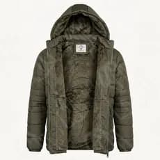 Jaqueta Puffer Masculina Bobojaco Forrada Com Pelinho Premium Inverno Frio Intenso Com Capuz Removível