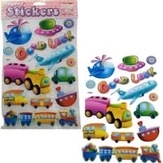 Cartela De Adesivos 3d Diversos Desenhos Puffy Stickers