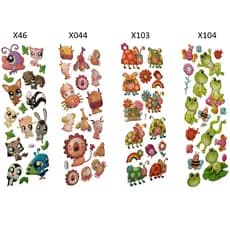Cartela De Adesivos 3d Diversos Desenhos Flash Sticker