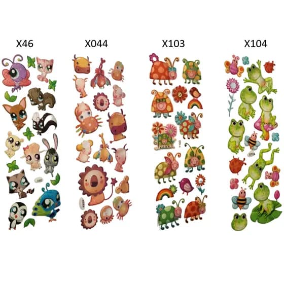 10x Cartela De Adesivos 3d Flash Sticker - Sortidos Ver Descrição