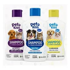 Pet Kiss 1,5l Kit Completo Limpa, Hidrata E Clareia Kelldrin