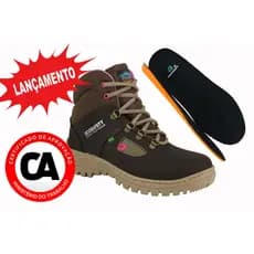 Bota De Segurança Feminina Confortável Luxo C.A Bico de PVC