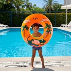Boia Circular Inflável Colorida 60cm Infantil Para Crianças Para Piscina Praia