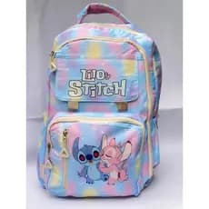 Mochila Grande Nylon Impermeável Escolar Faculdade Femenina - stitch mochila infantil