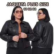 JAQUETA DE COURO PLUS SIZE INVERNO ESTILO MOTOQUEIRA COURINO BOMBER ZÍPER TRATORADO G1 G2 G3