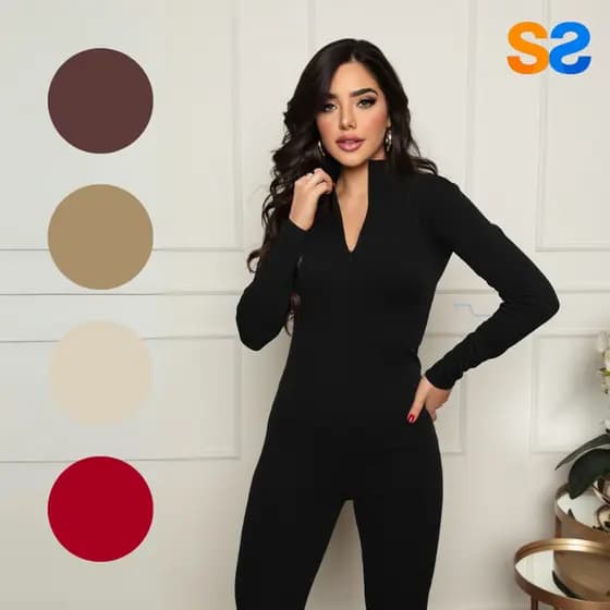 Macacão Feminino Manga Longa Canelado Gringa Virginia Ziper invisível Malha Premium Anaruga Marrom