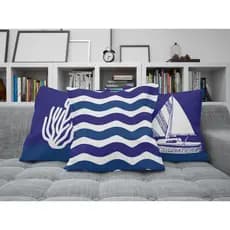 Kit 3 Capas De Almofadas Casa de Praia Capa decorativa modelo praia