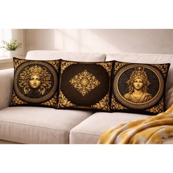 Kit Capas de Almofada 3D Decorativa 40x40cm Oxford Sala Quarto Sofá Lavável