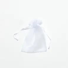 Sacos De Organza 9x12 Cor Branco Lembrancinha Festa Jóia Presente Artesanato