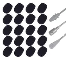 Espuma Para Microfone Headset Telemarketing Intercomunicador V6 - 30mm x 20mm (20 unidades) mai