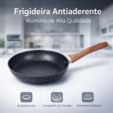 Frigideira Antiaderente Alumínio 28cm Multifuncional Cozinha Durável