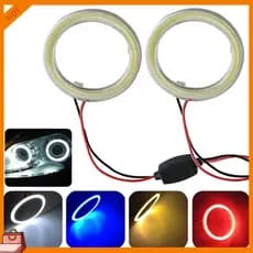 EDGward15.br 2Pcs/Set 9-14V COB LED Angel Eyes Car Auto Vehicle Rings Head Light Bulb Lamp