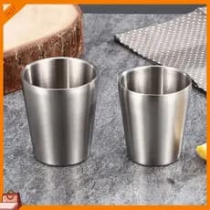 EDGward6.br 175ml/300ml Coffee Cup Double Layer Non-slip Heat Insulation Stainless Steel Metal Beer Cup for Beverage