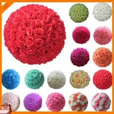 EDGward6.br Faux Roses Ball Plastic Blossoms Ball Artificial Non-fading Roses for Baby Shower Wedding Decoration