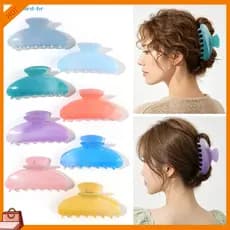Grampo De Garra De Cabelo Grande Com Durável , Pastel Suave Superfície Lisa E Polida , Mola Forte Para Fixação Antiderra