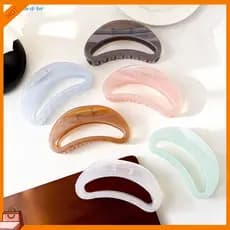 Grampo De Cabelo Médio Longo , Garra Minimalista De Lua Crescente De Gelatina , Mola Elástica Forte Para Fixação Segura