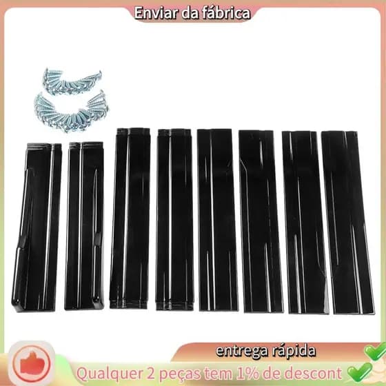 1 Conjunto De Pequeno Spoiler Anticolisão De Quatro Seções , Peça De Modificação De Saia Lateral Combinada Universal Par