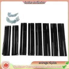 1 Conjunto De Pequeno Spoiler Anticolisão De Quatro Seções , Peça De Modificação De Saia Lateral Combinada Universal Par