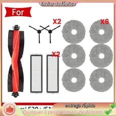 Para Xiaomi Robô Vácuo S20 +/S10 Plus/B108GL/B108CN B113CN Peças De Reposição Filtro Principal Escova Lateral Mop