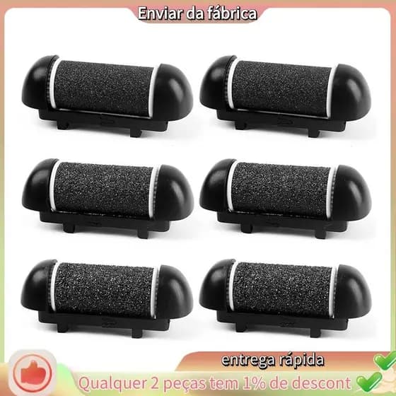 6 Rolos De Recarga Para Pés Elétricos Removedor De Calos Cabeças De Substituição Ferramentas De Pedicure Cuidados Com Os