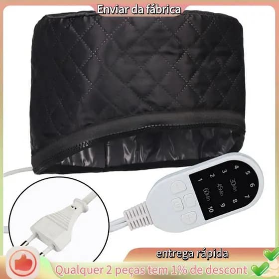 Touca De Cabelo Elétrica Portátil Com 10 Níveis De Calor , Chapéu Térmico , 3 Configurações De Temporizador Para Salão D