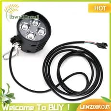 À Prova Dwaterproof Água E-Bike Chifre Luz Combo Bicicleta Elétrica 4 LED Farol Com Duplo Interruptor De Lanterna Da