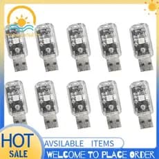 Luz Noturna Colorida 10pcs Lâmpada De Voz Inteligente USB AI Ar Condicionado Companheiro