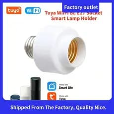 Adaptador De Lâmpadas Inteligentes Tuya WiFi Tomada Interruptor Controlado Por Voz Para Cozinha Quarto Casa