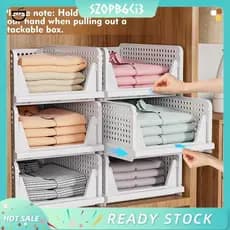 [szopb6ci3 . br] Caixa De Armazenamento De Guarda-Roupa Empilhável Gaveta Roupas Adequadas Para