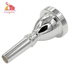 Bocal Grande Segurador TUBA Com Banho De Prata Baixo Largo