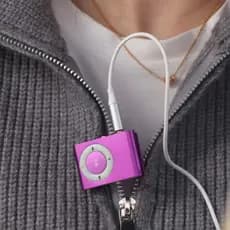 MAURICE MP3 Player À Prova D'água Moda Media Metal 3.5mm Espelho Esporte MP3