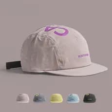 Boné Masculino Aba Curta Five Panel Bordado Letras Malha Corrida Camping Ciclismo Moda Diário Verão Feminino Chapéu