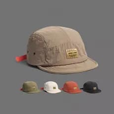 Boné Masculino Five Panel Bordado com Malha para Casal Estilo Vintage Streetwear Moda Ideal para Bicicleta Chapéu