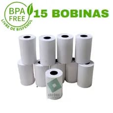 15 Bobinas Térmicas Mini Impressora Portátil-57-58mm - BPA FREE