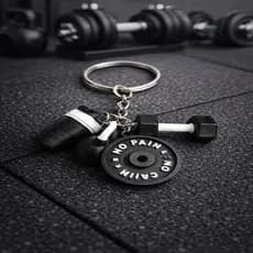 Chaveiro Academia /CrossFit Fitness - 3D Personalizado - Halter  - Anilha - Kettlebell - Shaker - Presente Criativo