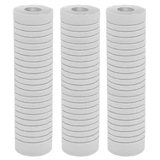 Kit 3 Refil Cartucho Filtro PP Ranhurado 9 3/4 Caixa D'Água