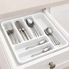 Porta Talheres Organizador De Gaveta 6 Divisórias Cozinha Suporta Para Talheres Plástico