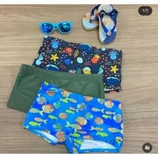Sunga Infantil Moda Masculina Modelo Box Praia Verão Mar Cueca