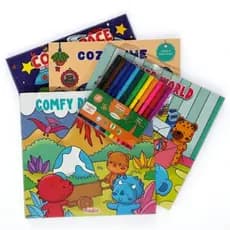 Livro para Colorir + 12 Canetinhas Coloridas - Papel Cartão e 48 Desenhos para Desestressar Bob Guds